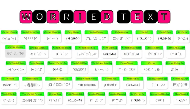 Worried Text Emojis & Emoticon ( ๑´⌓ `๑ )