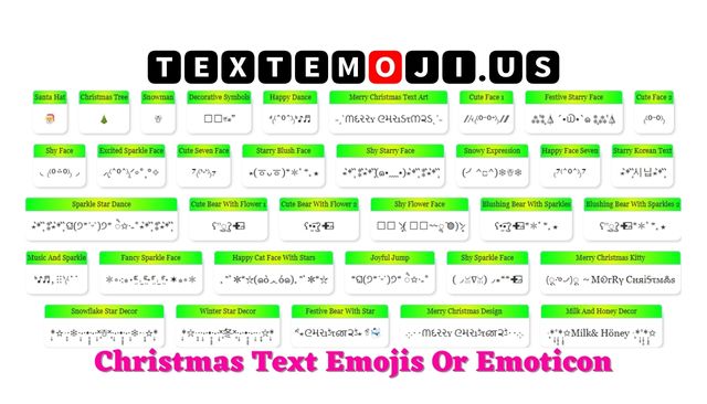 Christmas Text Emojis Or Emoticon Image